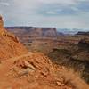 Just after starting out on the trail, dropping down into the canyon