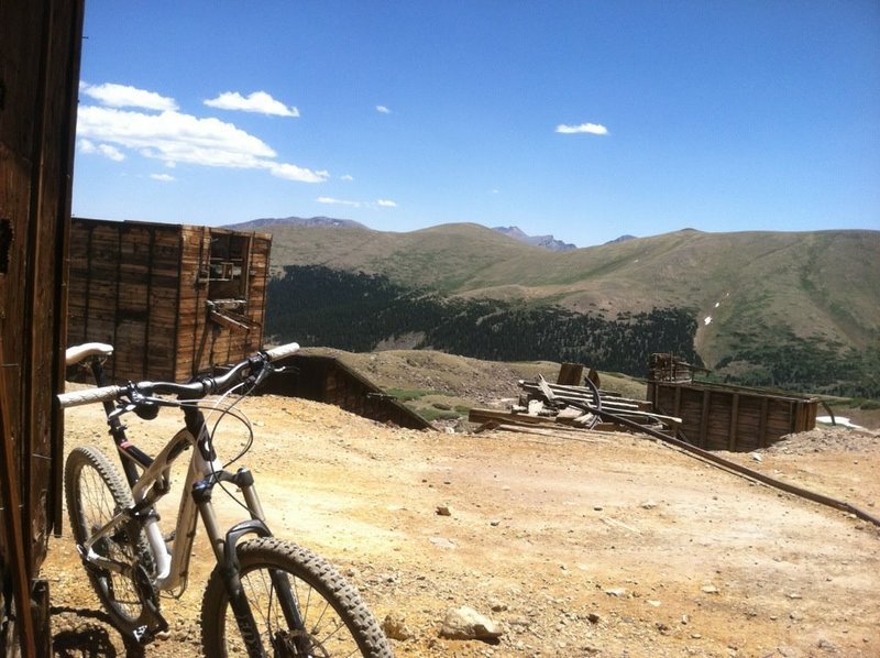 Top of the ride, enjoying the view at Waldorf Mine