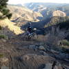 A short technical section that beginners may want to walk down.  Clear Creek Canyon in the background.