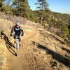 Fast descending down the best part of the Travois Trail