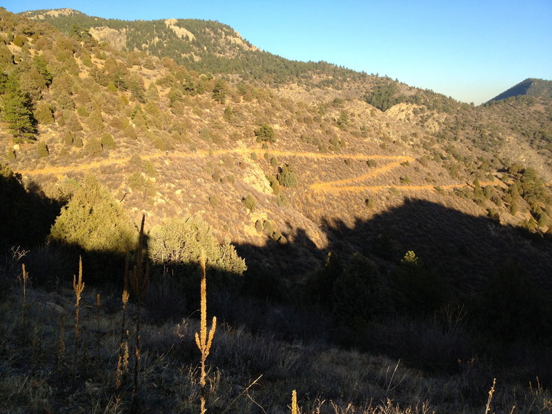 Lot of climbing up those switchbacks, but they're not too steep.