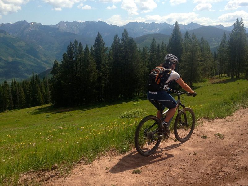 The riding might not be exciting on the Village Trail, but the scenery is awesome!