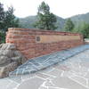 The Firefighter Memorial at the trailhead of the Blackwater Fire Memorial Trail.