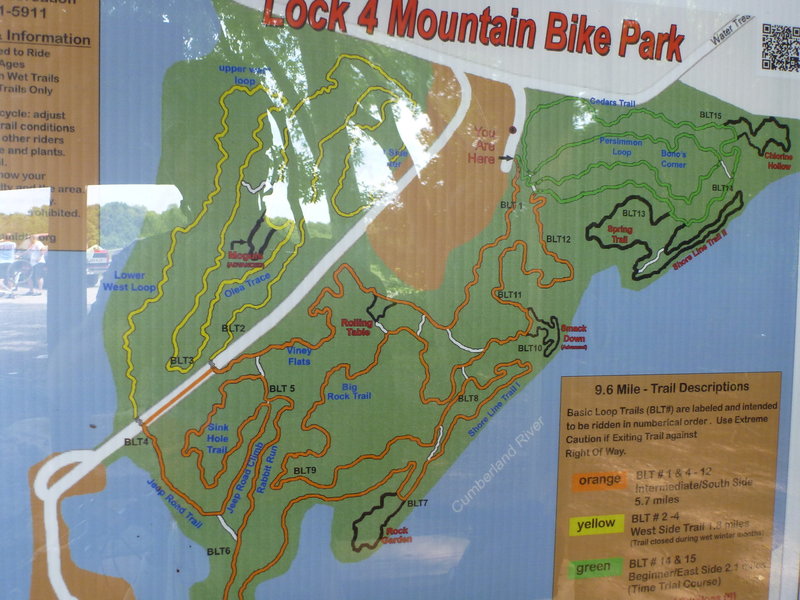 Showing the complexity of the trail system.