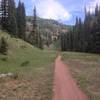 The trail is a bit sandy and loose in places.