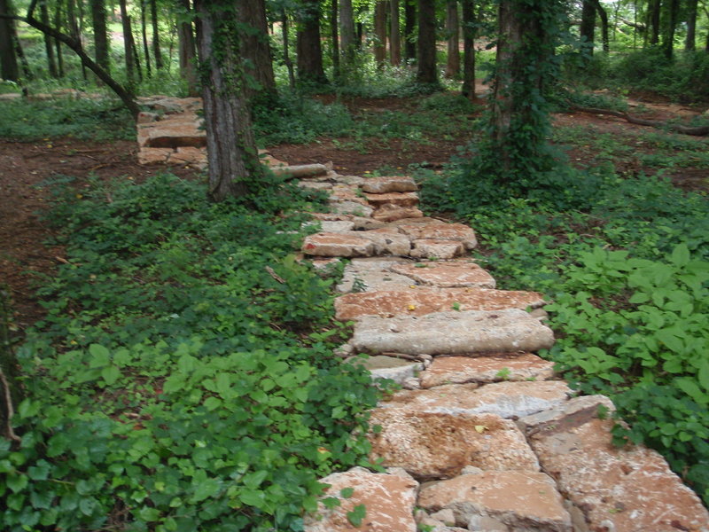 rock garden trail to the left