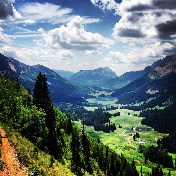 View of Mt. Crested Butte from 401 descent.