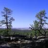 View from Purple Haze viewpoint, the Gallup Hogback and the Chuska Mountains in the distance.