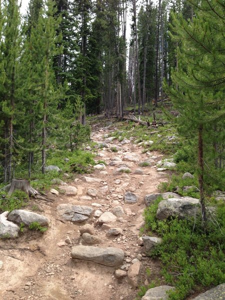 One of the rocky climbs while heading east to west