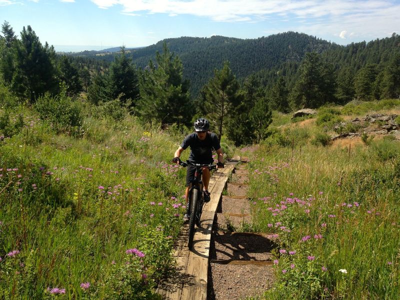 Cool ramps make it (a little) easier to climb up the end of Mustang Trail