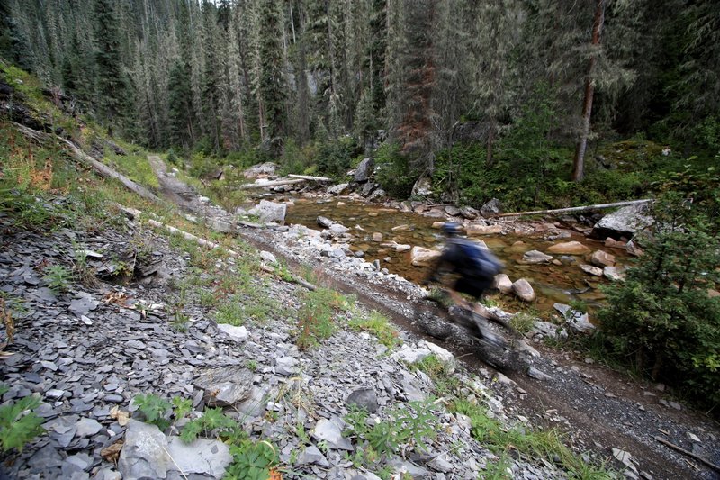 Creekside cruising along the the Hermosa Creek Trail.