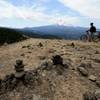 A pause along the Surveyors Ridge Trail to soak in the view of Mt. Hood.