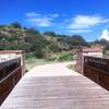 Start of the Moore Open Space trail singletrack, taken from bike path bridge over Maroon Creek Rd.