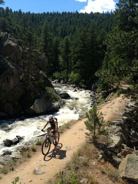 This ride can be hot, but it's always pleasant by the creek.