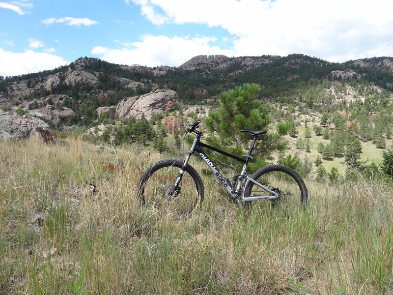 The view west toward Horsetooth Rock.