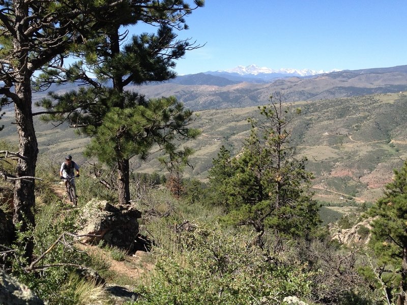 You can see Bobcat Ridge and Rocky Mountain National Park from here.