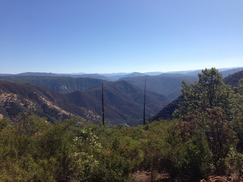 View of Tuolumne Canyon from the Ridge of the Tuolumne Canyon at the way to Buck Meadows from Lumsden road Trailhead