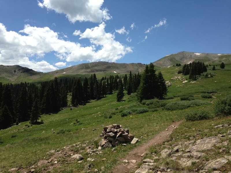 Looking out towards Searle Pass.