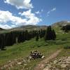 Looking out towards Searle Pass.