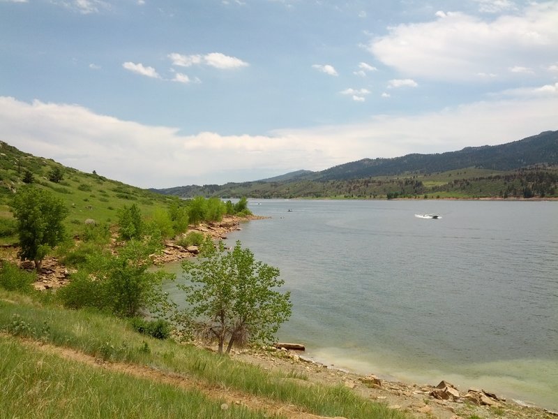 Riding next to Horsetooth.