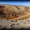 Peaking into Red Creek Canyon, hoping to catch a view of a Blad Eagle and looking over to the Voodoo Loop