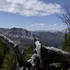 Looking back across Decker Flats toward the Sawtooth Mountains.