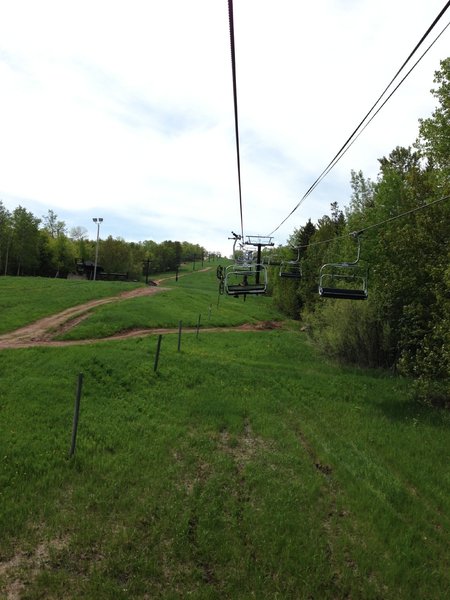 riding the lift at spirit (opening day)