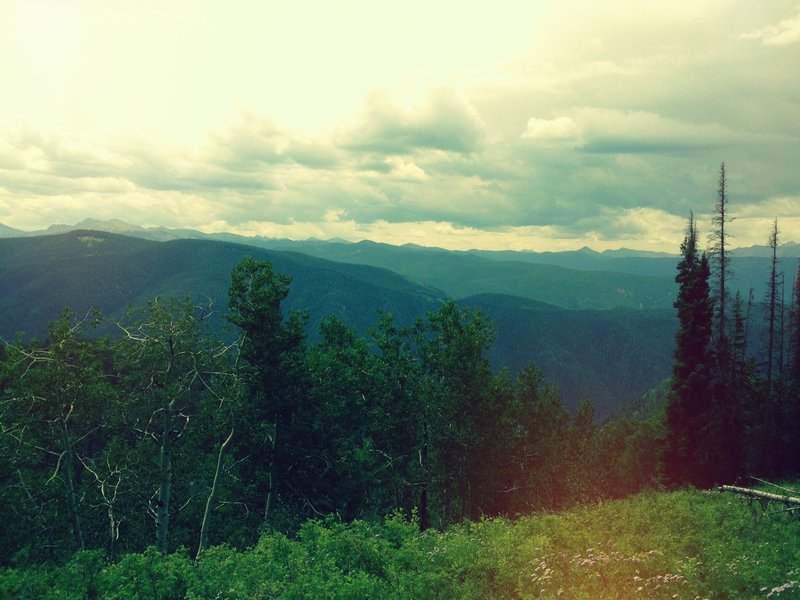 View of the Elk Mountains and the Continental Divide from the Hannon Creek Trail