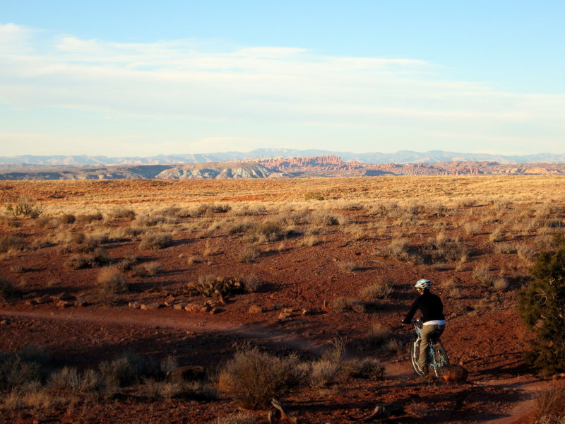 November sunset ride on the Lazy singletrack.