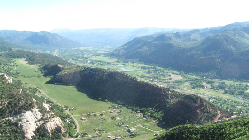 The top of Animas Mountain - It's a lot of work for a singlespeeder!  This is looking north toward US 550.