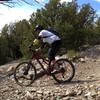 Switchbacks on Blue Ribbon dropping into Otero Canyon.