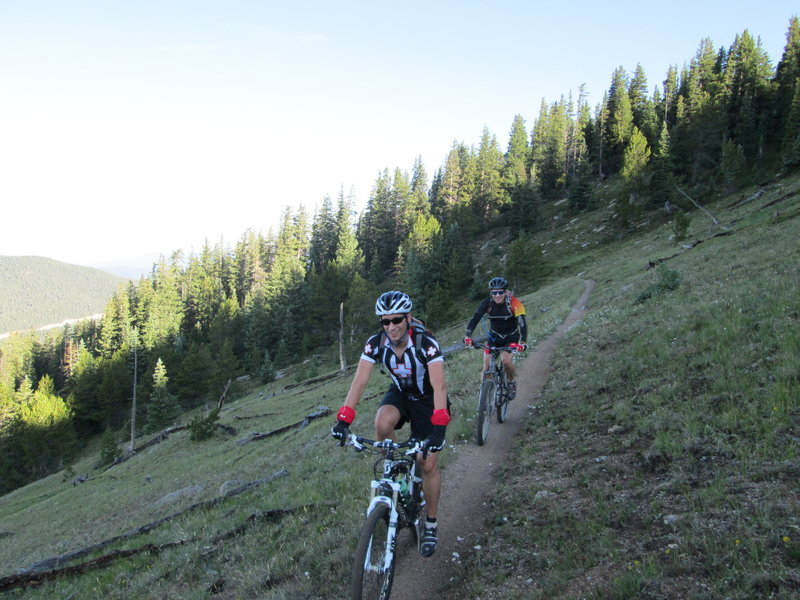 rolling along the first miles of the crest