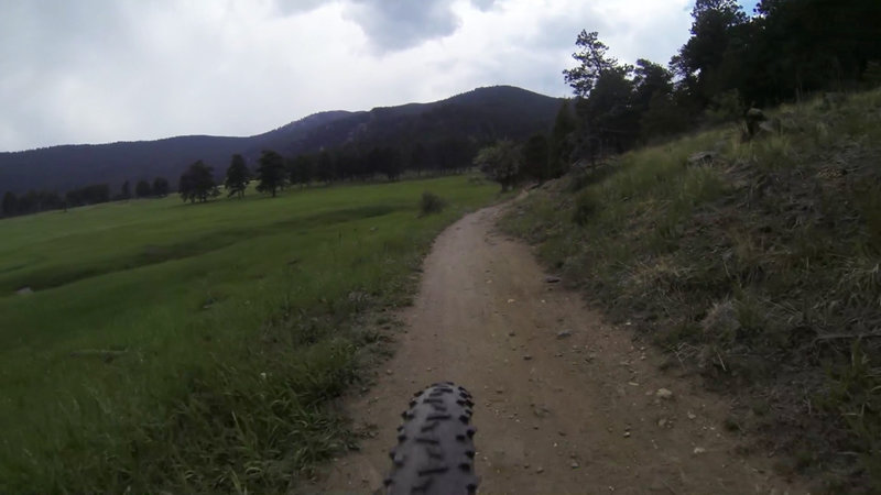 A ride along the meadow on wide, smooth singletrack