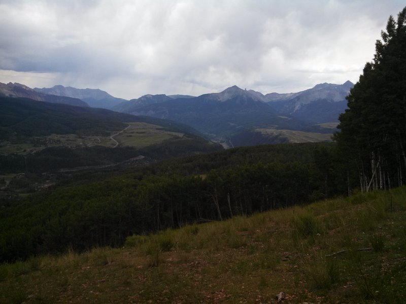 You get fantastic views of the San Juans to the south.