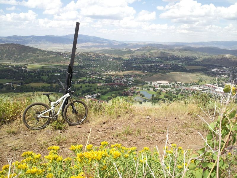 The town of Park City spread out below you