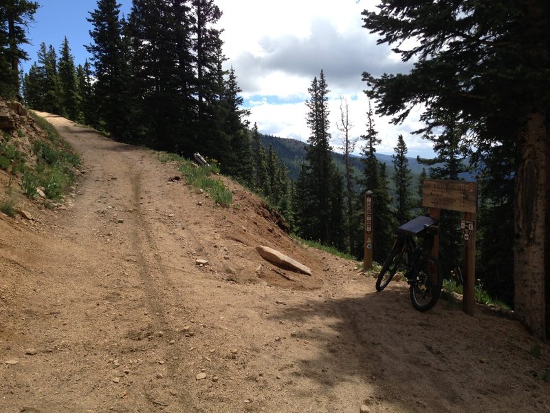 Take this singletrack trail off to the right