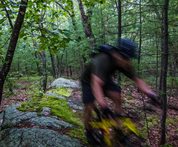More riding over granite outcrops in Willard Brook SF