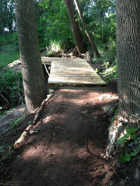 Looking back at the third bridge after crossing the gulley