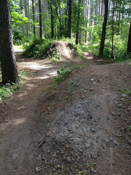 Big table top on the dirt jump line.