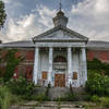 The abandoned administrative building of the former Metropolitan State Hospital (a psychiatric hospital that used to be located where there are now appartments)