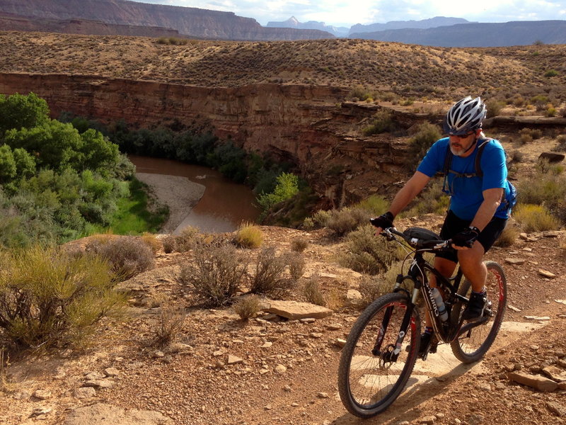 Dave on the rim of the Virgin River.