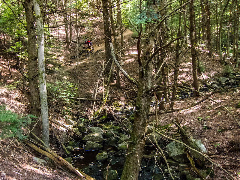 Rider descending Cascade Trail