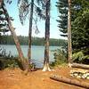 Remote campsite on Deer Lake