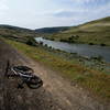 Taking in views of the Deschutes River Valley from the trail.