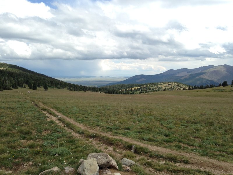 Looking down into the valley from the jefferson cutoff