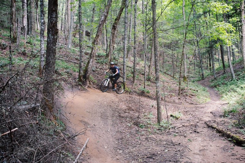 The last berm of Sidewinder. Small compared to the upper walls.