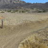 The right turn onto Santa Rosa Trail.