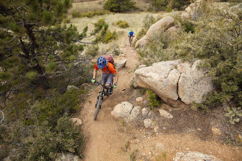 Winding through boulders on Igneoramous