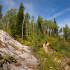 Big rocks and boulders characterize the lower part of Tenderfoot