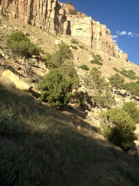 Cliffs above the trail